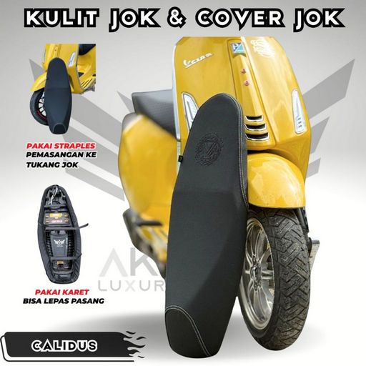 Akna AXL Cover Jok Motor Kulit Calidus Amplas Carbon 3D - Vario Led Old Mio Beat Nmax Supra Pcx Aerox Scoopy